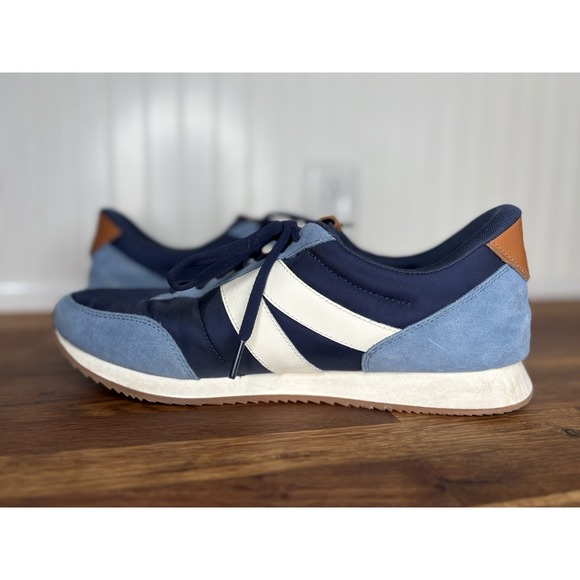 Kizik Milan Naval Academy Blue Sneakers Men's Size 12 Suede Lace-Up Tennis Shoes - Picture 8 of 11